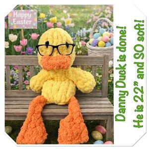 Plush Yellow & Orange Duck Stuffed Toy
